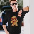 面白いサングラス ジンジャーブレッドマン ビスケット愛好家のための服 長袖Tシャツ 彼への贈り物