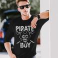 面白い海賊の男の子 海賊 ドクロ ファン 海賊 長袖Tシャツ 彼への贈り物