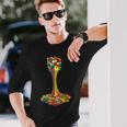 面白い溶けるルービックルービックスルービックスプレイヤーキューブ愛好家。 長袖Tシャツ 彼への贈り物