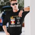 面白い言葉ラーメンどんぶり麺日本食 長袖Tシャツ 彼への贈り物