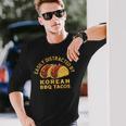 韓国bbqタコスレトロタコス愛好家に簡単に気を取られます 長袖Tシャツ 彼への贈り物