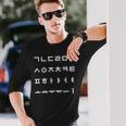 韓国アルファベット ハングルマトリックス レトロフォント 長袖Tシャツ 彼への贈り物