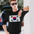 韓国軍 裏面 韓国国旗 長袖Tシャツ 彼への贈り物