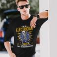 音楽なしで踊ったら私は電気技師だおもしろいスケルトン 長袖Tシャツ 彼への贈り物