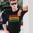 音楽を通したビンテージピース 長袖Tシャツ 彼への贈り物
