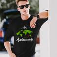 飛行機モード 休暇ギフト メンズ レディース パイロット航空 長袖Tシャツ 彼への贈り物
