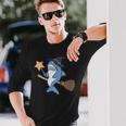 魔法を使いそうなサメ ハロウィン 長袖Tシャツ 彼への贈り物