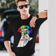 黙ってろよ Lgbtq 長袖Tシャツ 彼への贈り物