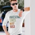 1953年5月以来素晴らしい誕生日。面白いレトロ。 長袖Tシャツ 彼への贈り物