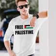 Free Gaza Free Palestine Flag ビンテージtシャツ 長袖Tシャツ 彼への贈り物