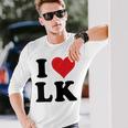 I Heart Lk Initials I Love LK First And Last Name L K 長袖Tシャツ 彼への贈り物