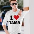 I Heart Tama Japan Love 日本土産 長袖Tシャツ 彼への贈り物