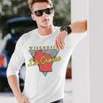 La Crosse ウィスコンシン ヴィンテージ Wi レトロ トライアングル 長袖Tシャツ 彼への贈り物