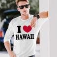I Love Hawaii ハワイが大好き 長袖Tシャツ 彼への贈り物