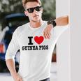 I Love モルモット 長袖Tシャツ 彼への贈り物