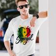 I Loveenegal 休暇 旅行 旗 お土産 ハート ツーリスト 長袖Tシャツ 彼への贈り物