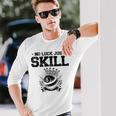 No Luck Justkill ビリヤードキュー プールスヌーカー 長袖Tシャツ 彼への贈り物