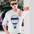 Simple Hot Air Balloon 熱気球 面白い シンプル ミニマリスト 気球 熱気球 長袖Tシャツ 彼への贈り物