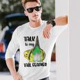 Talk To My Tail 羽 ファニー セキセイバト セキセイインコ 長袖Tシャツ 彼への贈り物