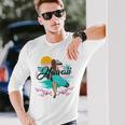 Waiehu Beach Hawaii、サーフィンサーフボードレトロ 長袖Tシャツ 彼への贈り物