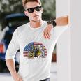 Warehouse アメリカ国旗 フォークリフトオペレーターフォークリフト認定 長袖Tシャツ 彼への贈り物