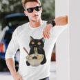 おもしろ猫 ラーメン ヴィンテージ 和麺 長袖Tシャツ 彼への贈り物