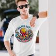 かわいいオクトパス 気をつけてくすぐる おもしろい 長袖Tシャツ 彼への贈り物