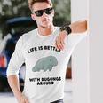 かわいいジュゴンの恋人の生活はジュゴンと一緒にいるとより良い 長袖Tシャツ 彼への贈り物