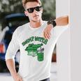 かわいいワニのクロコダイルグラフィックジャングルtシャツtシャツ 長袖Tシャツ 彼への贈り物