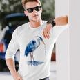 アオサギ バードウォッチング 長袖Tシャツ 彼への贈り物