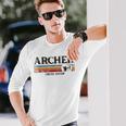 アーチェリー 弓 アーチャー レトロ ヴィンテージ アーチャー 長袖Tシャツ 彼への贈り物