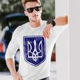 ウクライナの紋章 ウクライナの強いビシバンカ 長袖Tシャツ 彼への贈り物