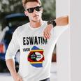 エスワティニ地図旗 制定。 長袖Tシャツ 彼への贈り物