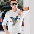 オウム 恐竜 オカメインコ テロダクティルシャドウ 長袖Tシャツ 彼への贈り物