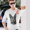 オーストラリアンケルピードッグモチーフペットアート オーストラリアンケルピー 長袖Tシャツ 彼への贈り物
