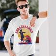 オーラ農業 面白い ミーム ダンシング ボート レース 長袖Tシャツ 彼への贈り物