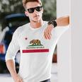 カリフォルニア州旗 長袖Tシャツ 彼への贈り物