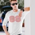 クールなレトロなレタリングジャージ、背番号88 1988 Born 長袖Tシャツ 彼への贈り物