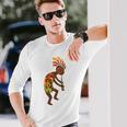 ココペリネイティブアメリカンtシャツ スモールプリント 長袖Tシャツ 彼への贈り物