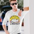 シュレディンガーの猫-シュレディンガーとは誰ですか？シュレディンガーの猫 長袖Tシャツ 彼への贈り物