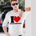 スケッチブックが大好き 長袖Tシャツ 彼への贈り物