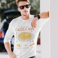 スパゲッティ カシオ エ ペペ 伝統的なイタリア料理 レシピ ティー 長袖Tシャツ 彼への贈り物