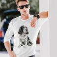 スプリンガー スパニエル 犬 モチーフ ペット 作品 スプリンガー スパニエル 長袖Tシャツ 彼への贈り物