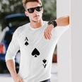 スペード、エース、カーニバル、コスチューム、ポーカー、カードプレイヤー。Poker Card 長袖Tシャツ 彼への贈り物