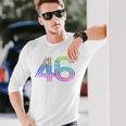 タイダイシャツ ナンバー46 レトロユニフォーム バックプリントジャージ 長袖Tシャツ 彼への贈り物