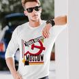タワーレコード モスクワ レトロ ヴィンテージ 音楽 長袖Tシャツ 彼への贈り物