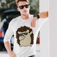ダビングハリネズミ おもしろハリネズミ 長袖Tシャツ 彼への贈り物