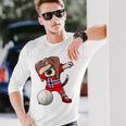 ダビングビーグル犬 ノルウェージャージ ノルウェーバレーボール愛好家 長袖Tシャツ 彼への贈り物