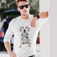 ダルメシアン 犬 モチーフ ペット アート ダルメシアン 長袖Tシャツ 彼への贈り物