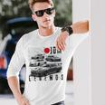バックプリント ディストレス Jdm レジェンド レースカー 日本国旗 ギフト 長袖Tシャツ 彼への贈り物